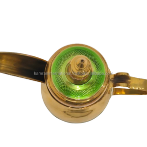 Servidor de Café Dallah de Latón Hecho a Mano con Borde Grabado Verde, Diseño Clásico, Ecológico, con Tapa y Asa para una Experiencia Gastronómica Auténtica - Product Image 4
