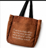 Bolsa de Mano de Lona de Poliéster Marrón Vintage con Bolsillos, Bolsa de Compras de Lona de Poliéster con Asas Negras, Impresión Personalizada - Product Image 5