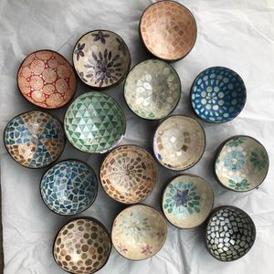 2026 MEILLEUR CHOIX Bol en noix de coco artisanal en laque bleue Lotus Aaron, jetable, classique, écologique, de qualité supérieure pour fêtes et maison - Product Image 6