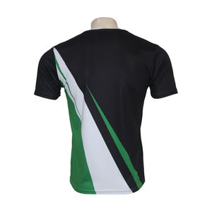 Conception personnalisée Football américain Fan Jersey vert transfert de chaleur imprimé respirant évacuation de l'humidité antibactérien 100% polyester - Product Image 4