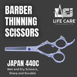 Ensemble de ciseaux de coiffure professionnels Dragon Handle, ciseaux japonais pour couper et effiler les cheveux avec emballage personnalisé par Life Care. - Product Image 3