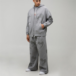 OEM Mens Tracksuit <b>Set</b> Polyester Cotton Casual Printed Hoodie <b>Jogger</b> DTF Design <b>Matching</b> Two Piece Outfit Custom Logo Clothing - Product Image 1