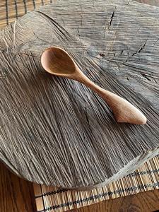 Cuillère à thé en bois artisanale, sans danger pour les aliments, en bois naturel, cuillère à café, à thé, à sucre, accessoire de cuisine - Product Image 2
