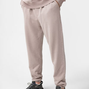 Pantalon de survêtement pour homme personnalisé à taille haute, décontracté, en polyester et coton épais, avec tissu respirant et écologique - Product Image 1