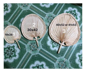 Abanico de Mano Ecológico de Bambú, Estilo Hoja de Palma Vintage, con Logotipo Personalizado Impreso - Product Image 1