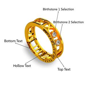 Anillo de Graduación Universitario Personalizado BOJ School Ring 062, Anillo de Colegio Secundario para Ella, con Piedra de Nacimiento, Plata 925, ¡Oferta! - Product Image 4