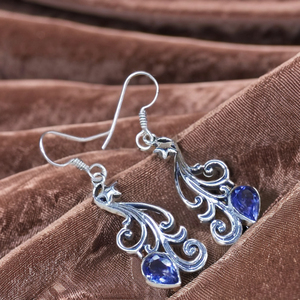 Elegante anillo de piedras preciosas en plata de ley 925 y joyería de plata de ley - Product Image 1