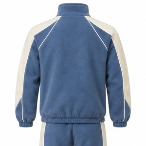 Fleece Tracksuit For Men Custom Casual Activewear Set With Zipper Jacket And Jogging <b>Pants</b> For Fitness Training And Outdoor Wear - Product Image 6