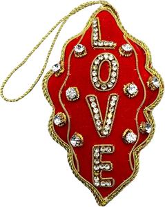 กำมะหยี่สีแดงรัก zari แขวนตกแต่ง | ลูกปัดทำด้วยมือและงานหินแขวนสำหรับกิจกรรม - Product Image 3