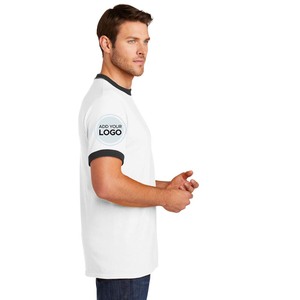 เสื้อยืดออกกำลังกายผู้ชายทรงสลิมฟิตแขนสั้น เสื้อยืดวิ่งฟิตเนสแบบริงเกอร์ - Product Image 1