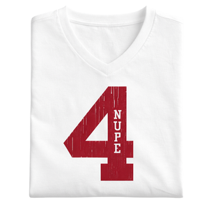 T-shirt col en V Kappa Alpha Psi Numéro 4 Blanc – Vêtement de Fraternité Grecque avec Motif Audacieux, Confort Premium et Coupe Élégante - Product Image 6