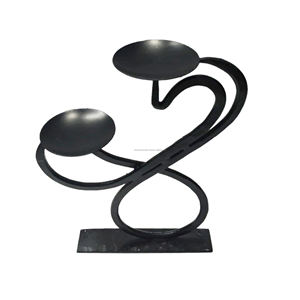 Portavelas de pilar de doble brazo, portavelas de hierro y Metal para decoración del hogar, decoración de bodas y fiestas - Product Image 2