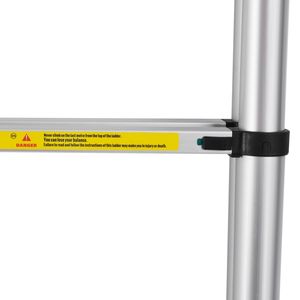 Scala Telescopica in Alluminio a Forma di A, 12,5 Piedi, Leggera, con Sistema di Retrazione a Pulsanti Multipli, Capacità 375 LBS, Pieghevole e Multiuso - Product Image 5