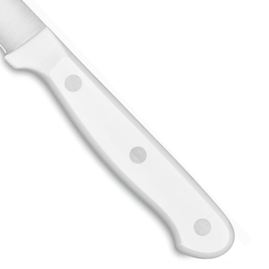 Couteau utilitaire de qualité supérieure en acier inoxydable de 4,5 pouces avec manche à triple rivet blanc, lame tranchante de précision pour aliments, fruits et légumes - Product Image 6