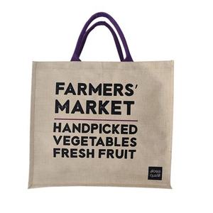 Grand sac fourre-tout en toile de jute écologique personnalisé noir sacs en toile de jute fermeture éclair pour femmes sacs à main de plage vente en gros - Product Image 4