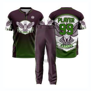 Uniforme de Béisbol Zersia International Raiders para Hombre, Adulto, Poliéster, Impresión por Sublimación, Transpirable, Diseño de Búho Verde y Blanco - Product Image 3