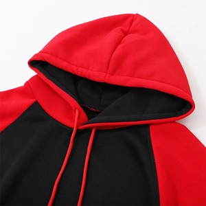 Sweat à capuche unisexe en polaire chaude avec logo color block sur le devant, coupe classique, pour couple, automne-hiver - Product Image 2