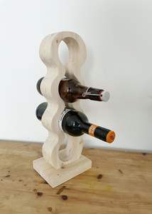 Handmade Wooden <b>Bottle</b> Stand For Home Kitchen Dining Room Bar Decorative <b>Bottle</b> <b>Storage</b> Organizer - Product Image 2