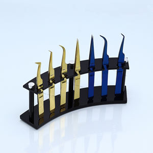 Pince à cils volume en titane avec points à 45 degrés pince à cils volume optimal avec support de pince à épiler - Product Image 5