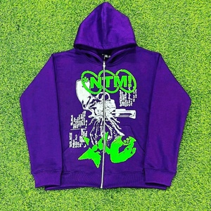 Sudaderas con Capucha para Hombre y Mujer, Personalizadas al por Mayor, con Cierre Completo, Color Sólido, para Invierno, de Alta Calidad y Transpirables, ODM OEM - Product Image 5