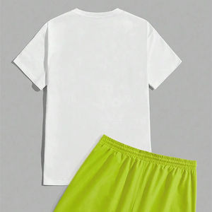 Ensembles de survêtements surdimensionnés pour hommes, en coton lourd 100 %, t-shirt et short pour hommes, ensembles grandes tailles - Product Image 3