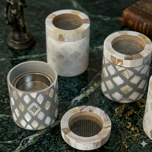 Mubkhara Shell Wooden Inlay Design Wood Resin Bakhoor <b>Burner</b> Letast Mubkhar for Ramadan Mubarak Latest <b>Bukhoor</b> - Product Image 1