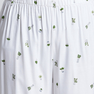 Ensemble de pyjama et chemise de nuit élégante pour femmes, 100% coton respirant, manches longues, motif uni, design personnalisé - Product Image 2
