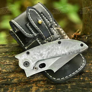 มีดพับเหล็กดามัสกัสคุณภาพสูงสุด 100% ขนาดสั่งทำพิเศษ พร้อมด้ามไม้ รองรับ OEM ราคาพิเศษ - Product Image 2