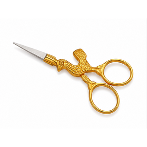 Ciseaux à broder Golden Stork en acier inoxydable, lame pointue, manche métallique, outils de couture multi-usages DIY, petits - Product Image 1
