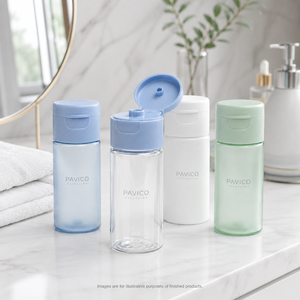 ขวดเครื่องสำอางพลาสติก PET แบบพกพา Pavico Slim ฝาเปิดปิดแบบพลิก สำหรับโลชั่น/แชมพู ได้รับการรับรองมาตรฐาน ISO ผู้ผลิตจากเวียดนาม ปรับแต่งได้ - Product Image 4