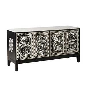 Hot Selling Modern Farmhouse Eco-Friendly Bone Inlay Dresser Brown Floral Pattern Chest <b>6</b> <b>Drawers</b> Direct Factory Price India - Product Image 1