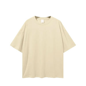 <b>Men</b> Boxy Oversized Drop Shoulder Loose Fit T-Shirt Custom Logo 100% Cotton Plus Size Tee Loose Fit Streetwear College OEM - Product Image 2