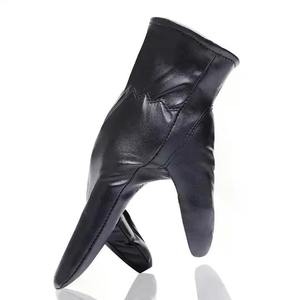 Gants d'hiver en cuir véritable chauds avec doublure thermique pour les activités de plein air, la conduite et la protection contre le froid - Product Image 4