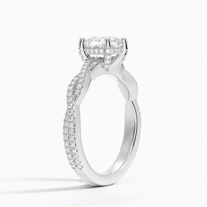 BOJ <b>Ring</b> 07 Cushion Cut 925 <b>Silver</b> Plated Luxe Petite Twisted Vine Moissanite <b>Ring</b> GRA Certified 2ct D Wedding Anniversary <b>Ring</b> - Product Image 2