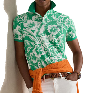 Camisa de malla tropical prémium personalizada para hombre, corte clásico, estampada, transpirable, de secado rápido, manga corta, informal, de punto, de peso medio - Product Image 6