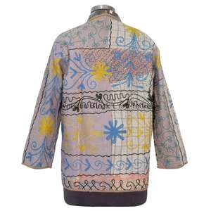 Veste Kantha en Coton 100% de Créateur, Tricotée, Multicolore, Style Ethnique, Broderie, Boutons, Faite à la Main, Vintage, Écologique, Vente en Gros - Product Image 5