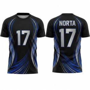 เสื้อฟุตบอลสเตลท์โทนอลซับลิเมชั่น พิมพ์ลายดิจิทัล สีดำชาร์โคล เสื้อทีมลายกราฟิกแบบมีเท็กซ์เจอร์ ชุดยูนิฟอร์มทีม - Product Image 6