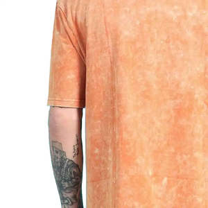 Camiseta con efecto acid wash al por mayor, con logo personalizado, estilo streetwear desgastado para hombre, camiseta oversize con efecto acid wash para hombre al por mayor - Product Image 4
