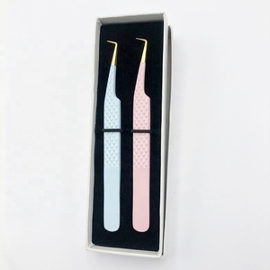 Eyelash Extension Tweezers Eyelash Tweezers Manufacturer Rose Gold <b>Lash</b> Applicator <b>Lash</b> Extension Tweezer - Product Image 4