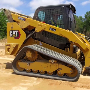 Chargeuse compacte CAT XHP avec attache broyeur forestier, débroussailleuse robuste pour l'élimination des arbres et la gestion des terres, modèle professionnel - Product Image 1