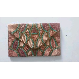 Indian Handmade Luxury <b>Crystal</b> Fashion Accessories Multicolor <b>Beaded</b> Baguette Bag Handle Durable Casual Handbag Local - Product Image 1