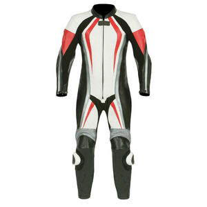 Traje de Motociclismo de Cuero Unisex Profesional de Una Pieza, Equipo de Motociclismo de Piel de Vaca Resistente al Viento, Traje de Protección con Certificación CE Nivel 2 - Product Image 2