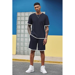 Custom Mens Streetwear <b>Set</b> Manufacturer Cotton T Shirt Cargo Shorts OEM Private Label Bulk - Product Image 4
