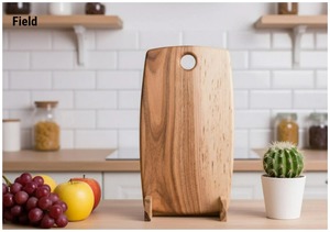 Chopping Board Wood Rectangle Shape Eco Friendly Dishwasher <b>Safe</b> Durable with <b>Large</b> Wooden Chopping & Serving Board - Product Image 5