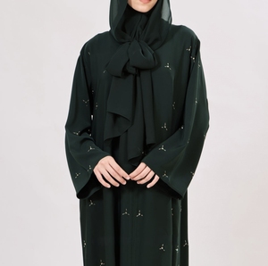 Abaya Saudí Tradicional Islámica de Alta Calidad para Mujer, Diseño Dubai, Primavera, Poliéster Transpirable, Largo hasta el Tobillo, Corte Musulmán - Product Image 2