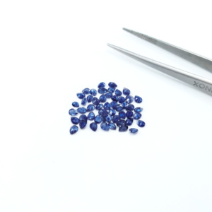 Saphirs bleus naturels de Bangkok, taille poire calibrée 3x4mm, pierres précieuses de saphir bleu naturel facettées pour la création de bijoux - Product Image 5