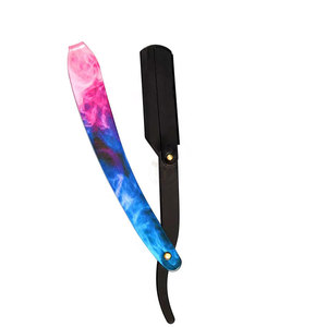 มีดโกนเหล็กกล้าไร้สนิมพับได้สีดำสำหรับช่างตัดผม - Product Image 6