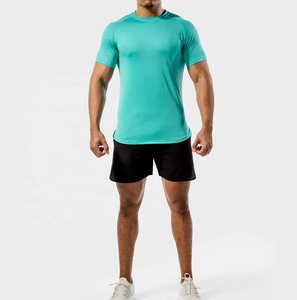 T-shirt de sport pour homme, coupe ajustée, haute performance, éco-responsable, impression par transfert thermique personnalisée, tricoté. - Product Image 3