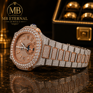 MB ETERNAL นาฬิกาเพชร 41 มม. Citizen Automatic Moon Phase Analog Quartz นาฬิกาหรูสำหรับผู้ชาย นาฬิกาหรูหรา คริสตัลแซฟไฟร์ หัวเข็มขัด - Product Image 2