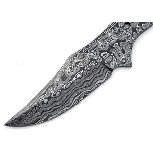 Couteau Burraq personnalisé fait main en acier Damas, lame vierge, motif goutte de pluie, multifonctionnel, 7,5 pouces, cadeau idéal pour l'extérieur - Product Image 5